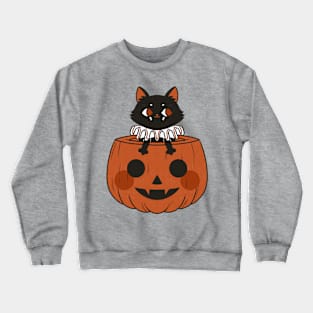 kitten and pumpkin Crewneck Sweatshirt